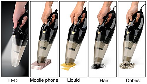 Onshowy （Upgraded） Car Vacuum Cleaner, 12V 80W Auto Vacuum Cleaner 3 in 1 Handheld Vacuum with 13.2 Foot (14m) Power Cord.