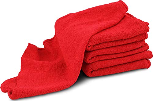 Utopia Towels 100 Pack Red Shop Towels