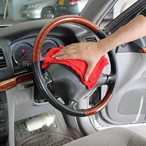 Utopia Towels 100 Pack Red Shop Towels