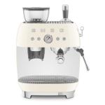 Smeg Semi-Automatic Espresso Machine with Grinder - Cream