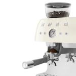 Smeg Semi-Automatic Espresso Machine with Grinder - Cream