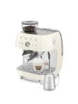 Smeg Semi-Automatic Espresso Machine with Grinder - Cream