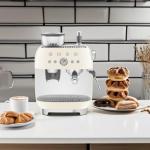 Smeg Semi-Automatic Espresso Machine with Grinder - Cream
