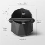Diamond-Shaped Espresso Knock Box with Cleaning Brush