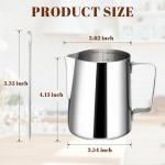 Amrules 20oz Stainless Steel Milk Frothing Pitcher