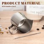 Amrules 20oz Stainless Steel Milk Frothing Pitcher