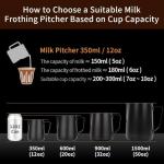 Milk Frothing Pitcher - Stainless Steel Espresso Jug