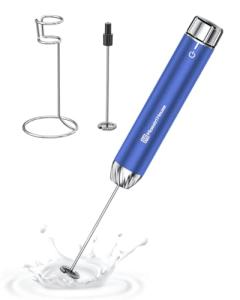 Rechargeable Milk Frother with Speed Control and Stand