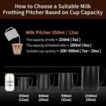 Stainless Steel Milk Frothing Pitcher 12oz