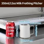 Stainless Steel Milk Frothing Pitcher 12oz