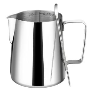 Amrules 12oz Stainless Steel Milk Frothing Pitcher