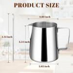 Amrules 12oz Stainless Steel Milk Frothing Pitcher