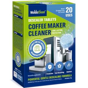 WoldoClean Coffee Machine Cleaner Tablets – 20 Uses