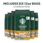 Starbucks Blonde Roast Whole Bean Coffee, 6 Bags