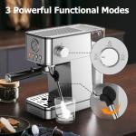 KOIOS 1200W Semi-Automatic Espresso Machine with Steam Wand