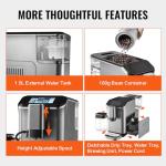 VEVOR Super-Automatic Espresso Machine with Frother
