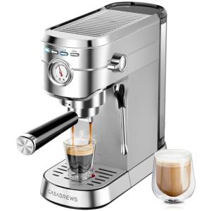 CASABREWS 20 Bar Compact Espresso Machine with Frother