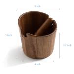 Acacia Wood Espresso Knock Box for Coffee Grounds