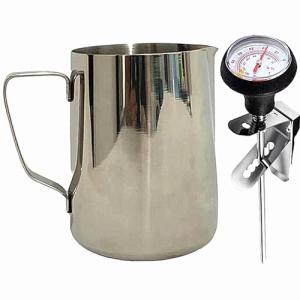 Milk Frother Pitcher with Thermometer – 21 Ounces