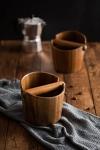 Acacia Wood Espresso Knock Box for Coffee Grounds