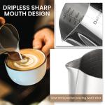 Stainless Steel Milk Frothing Pitcher with Thermometer