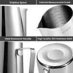 Stainless Steel Milk Frothing Pitcher with Thermometer