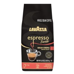 Lavazza Gran Crema Whole Bean Espresso Coffee 2.2 LB