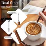 Latte Art Pen Set - Stainless Steel & Wood