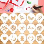 15-Piece Coffee Art Stencil Set