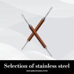 Latte Art Pen Set - Stainless Steel & Wood