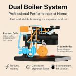 PwZzk Dual Boiler Espresso Machine with Grinder