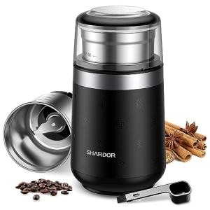 SHARDOR Super Silent Coffee Grinder, Herb, Spice, Electric Coffee Bean & Espresso Grinder with 1 Removable Stainless Steel Bowl