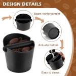 4.92 Inch Espresso Knock Box, Coffee Knock Box, with Removable Knock Bar and Coffee Tamping Pad, Durable Espresso Dump Bin for Home/Office