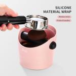 Pink Espresso Knock Box with Anti-Slip Base