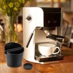 4.92 Inch Espresso Knock Box, Coffee Knock Box, with Removable Knock Bar and Coffee Tamping Pad, Durable Espresso Dump Bin for Home/Office