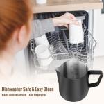 HULISEN 6.8oz Stainless Steel Milk Frothing Pitcher