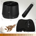 Extra Large Espresso Knock Box and Tamping Mat Set
