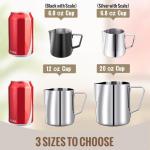HULISEN 6.8oz Stainless Steel Milk Frothing Pitcher