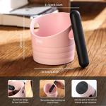 Pink Espresso Knock Box with Anti-Slip Base