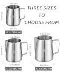 12oz Stainless Steel Milk Frothing Pitcher for Lattes