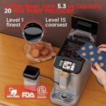 PioneerWorks Automatic Espresso Machine with Grinder & Frother