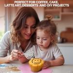 5-Pack Stainless Steel Coffee Stencils for Latte Art