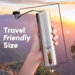 JavaPresse Manual Coffee Grinder with Adjustable Settings