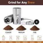 JavaPresse Manual Coffee Grinder with Adjustable Settings