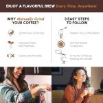JavaPresse Manual Coffee Grinder with Adjustable Settings