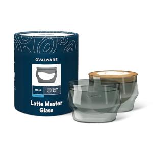 Stealth Gray Double Wall Latte Cups – Set of 2