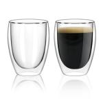 Double Walled Glass Coffee Mugs Set of 2