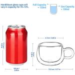 Glastal 4 Oz Double Wall Espresso Cups - 2 Pack