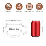 Double Wall Glass Cappuccino Mugs, Set of 2