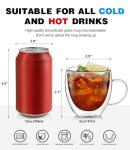 Set of 4 Hand Blown Double Wall Espresso Cups